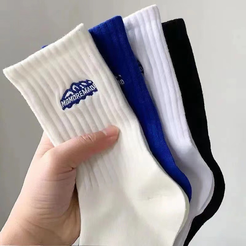 Men Women Unisex Socks Oil Painting Pattern Thin Style Breathable Casual Mid-tube Socks