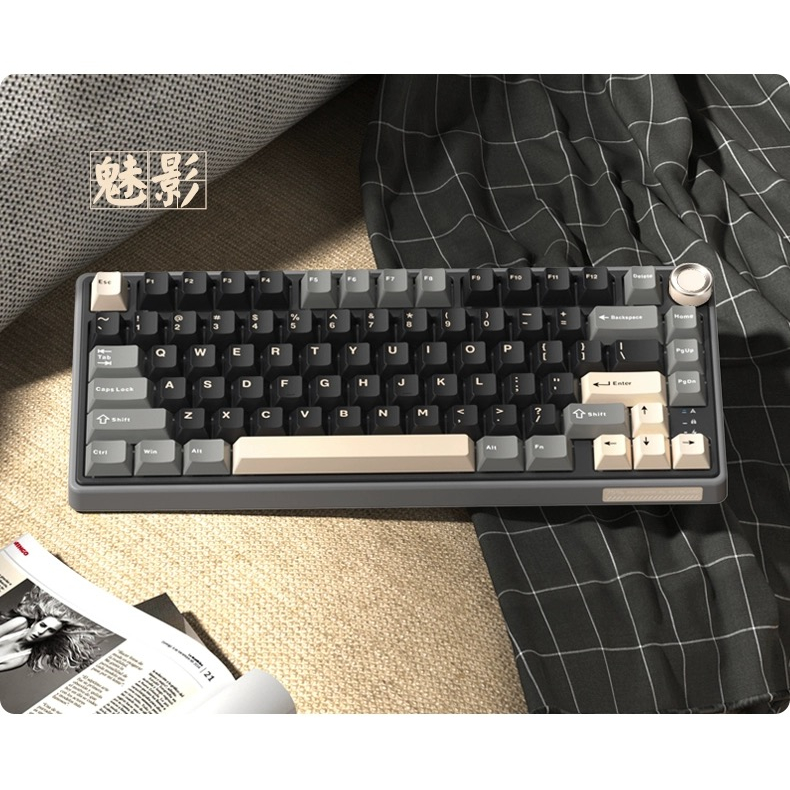 Gasket Structure RK R75 RK75 Customized Optional Wired RGB Light,Wired 75% Mechanical Keyboard Full Key Hot Swap