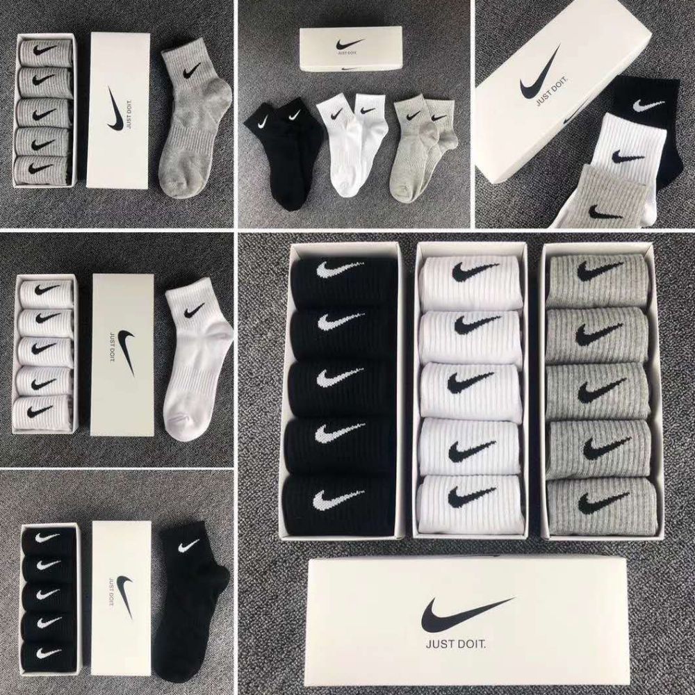 ?? 【Ready stock】Stokin Sports sock Socks New Cotton Socks Casual socks White black grey for men and women sock high tube sports versatile color hook socks solid color long tube tide basketball socks